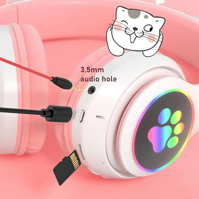 Fone Bluetooth Orelha De Gatinho