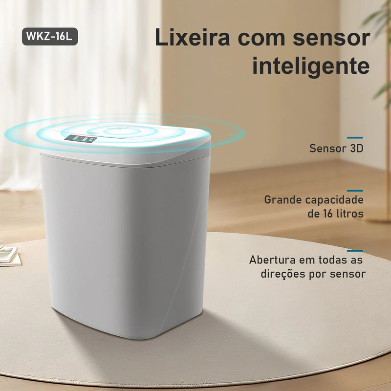 Lata De Lixo Com Sensor De Toque Automático